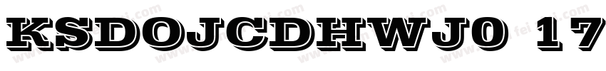 KSDOJCDHWJ0 17 00字体转换